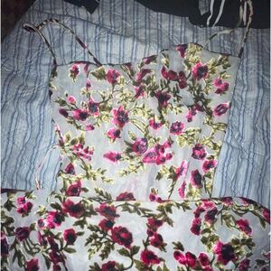 Flower fitted dress